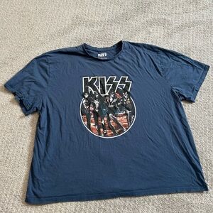Kiss Navy Blue Graphic Tee